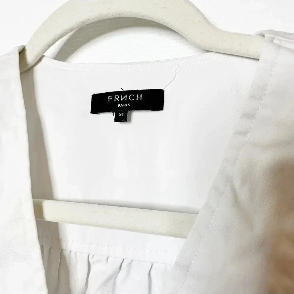 FRNCH V-Neck Pull On‎ Cotton Top Size XS